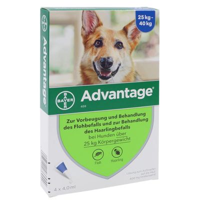 Advantage 400 mg bei Hunden über 25 kg 