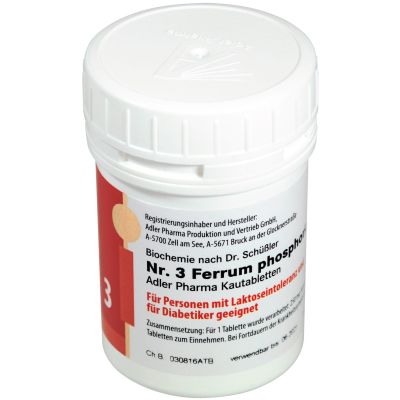 Schüßler Kautabletten Nr. 3 Ferrum phosphoricum D12