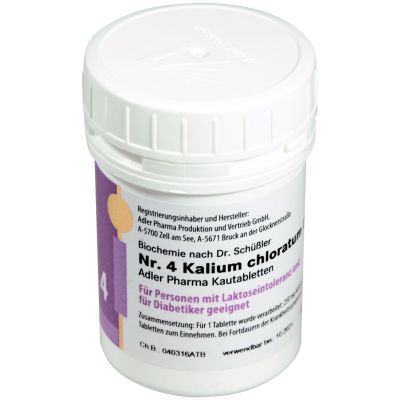 Schüßler Kautabletten Nr. 4 Kalium chloratum D6