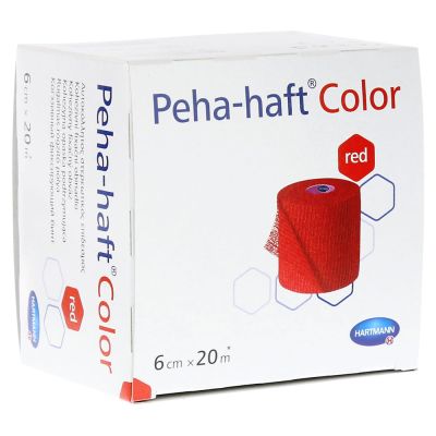 PEHA-HAFT Color Fixierbinde latexf.6 cmx20 m rot