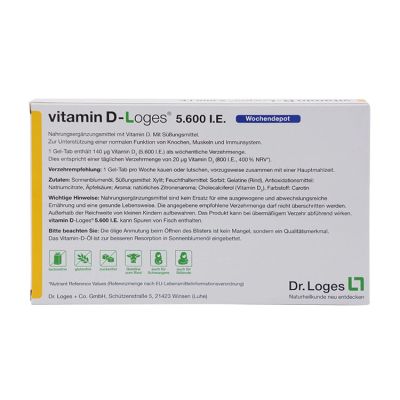 Vitamin D-loges 5.600 I.e. Gel-tabs