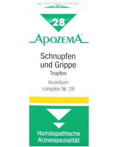 Apozema Schnupfen - U. Grippe - Tropfen Nr. 28