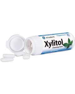 MIRADENT Zahnpflegekaugummi Xylitol Pfefferminz-30 St