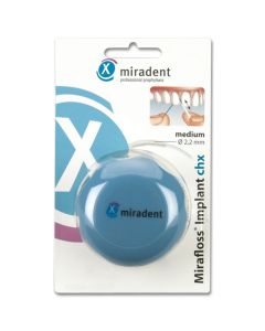 MIRADENT Zahnseide Mirafloss Implant chx medium