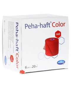 PEHA-HAFT Color Fixierbinde latexf.6 cmx20 m rot